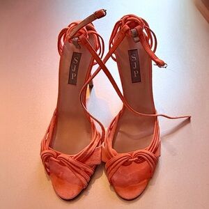 SJP by Sarah Jessica Parker Vibrant Orange Strappy Heels